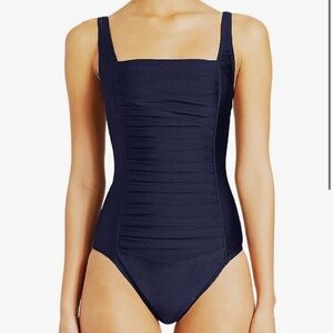 Calvin Klein Swimwear One Piece Swimsuit (Navy Blue)